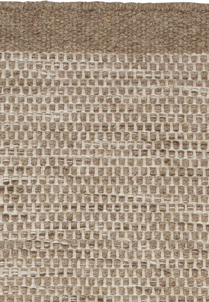 Handgeweven wollen vloerkleed Anna Natural Light Grey detail