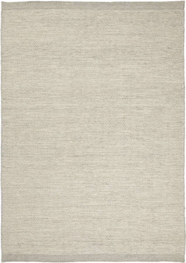 Handgeweven wollen vloerkleed Anna Steel