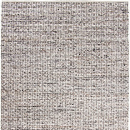 Handgeweven wollen vloerkleed Filou Beige Grijs 04