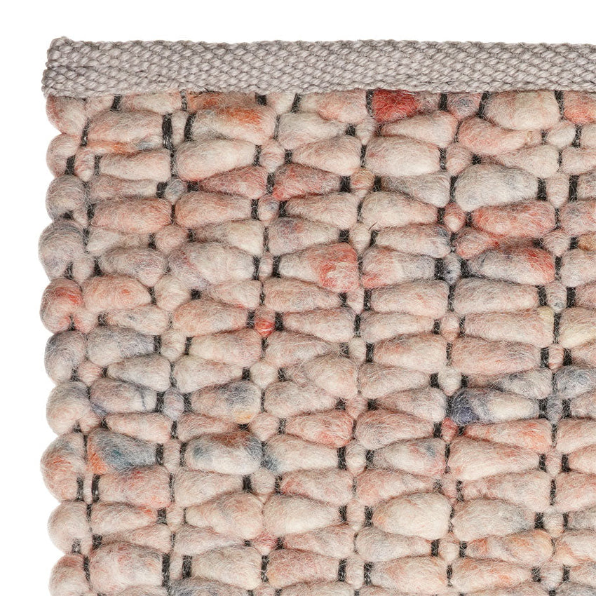 Handgeweven wollen vloerkleed Filou Poeder 37