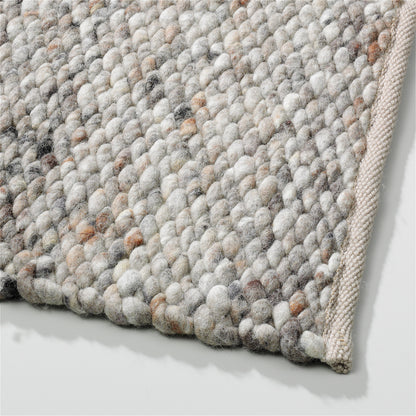 Handgeweven wollen vloerkleed Lisanne Beige Grijs Mix 469 detail