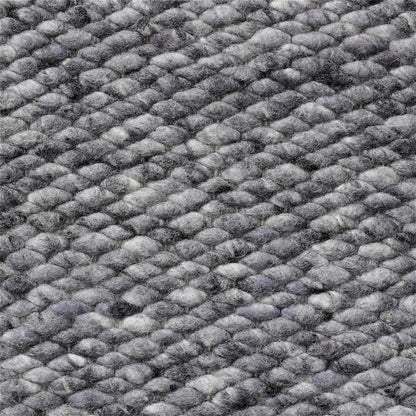 Handgeweven wollen vloerkleed Lisanne Donkergrijs 432