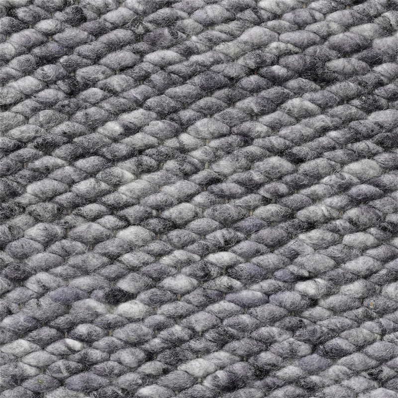 Handgeweven wollen vloerkleed Lisanne Donkergrijs 432
