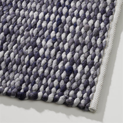Handgeweven wollen vloerkleed Lisanne Dusk 475+Denim 459
