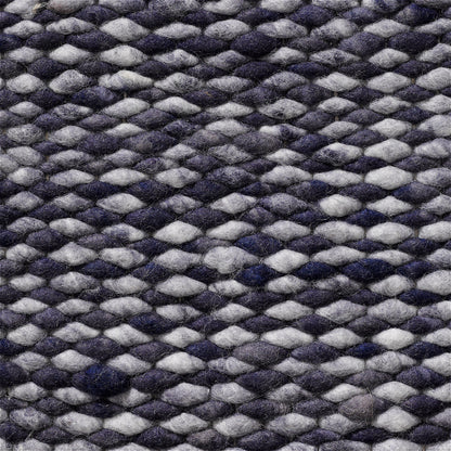 Handgeweven wollen vloerkleed Lisanne Dusk 475+Denim 459 detail