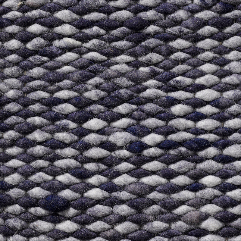 Handgeweven wollen vloerkleed Lisanne Dusk 475+Denim 459 detail