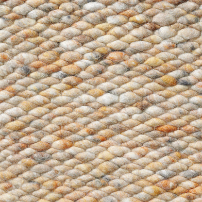 Handgeweven wollen vloerkleed Lisanne Honing 423