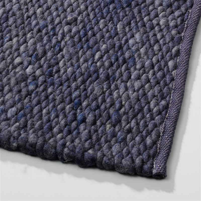 Handgeweven wollen vloerkleed Lisanne Jeans 459 detail