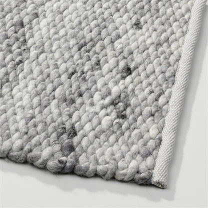 Handgeweven wollen vloerkleed Lisanne Kiezel 433 detail