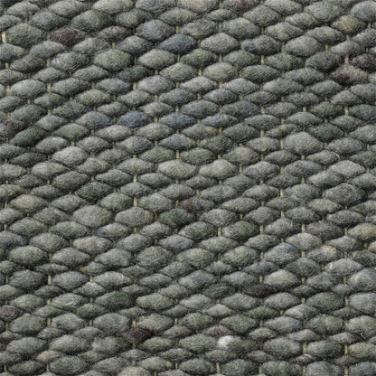 Handgeweven wollen vloerkleed Lisanne Legergroen 448
