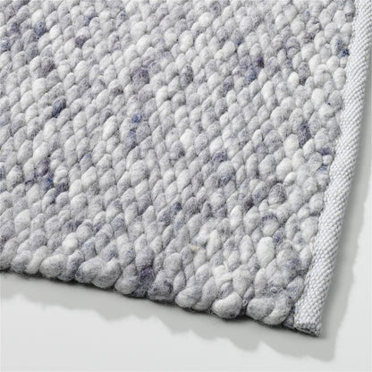 Handgeweven wollen vloerkleed Lisanne Licht Jeans 475 detail