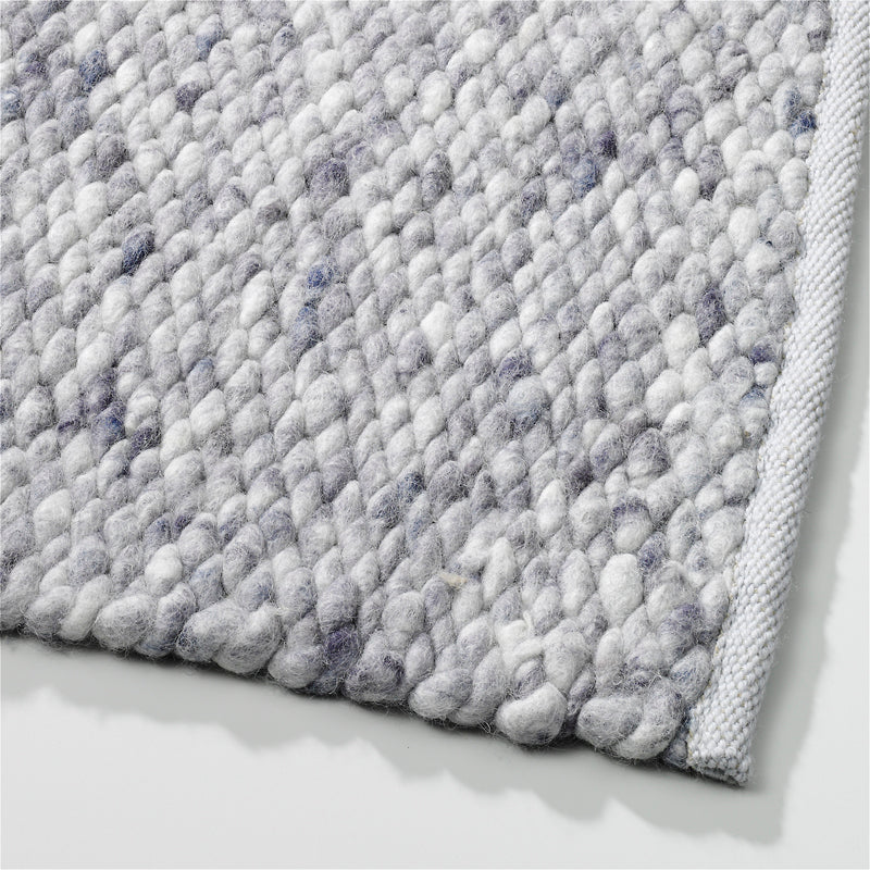 Handgeweven wollen vloerkleed Lisanne Licht Jeans 475 detail