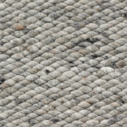 Handgeweven wollen vloerkleed Lisanne Lichtgrijs 332