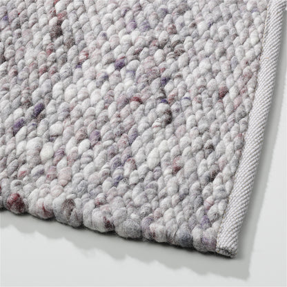 Handgeweven wollen vloerkleed Lisanne Lila 491 detail