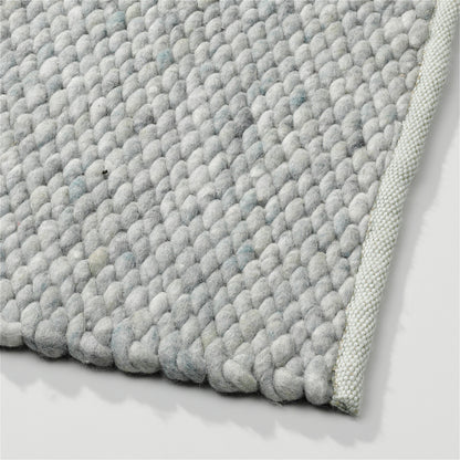 Handgeweven wollen vloerkleed Lisanne Mint 343 detail