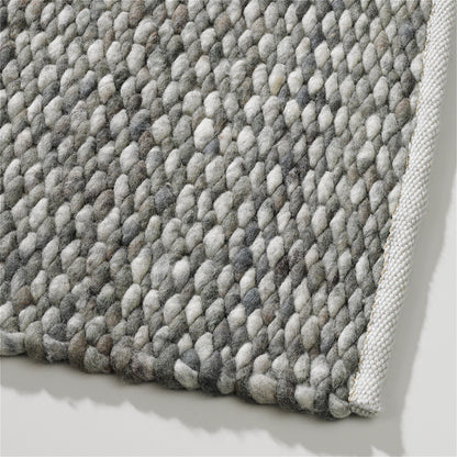 Handgeweven wollen vloerkleed Lisanne Mix Dawn 446 + Olive 448 detail