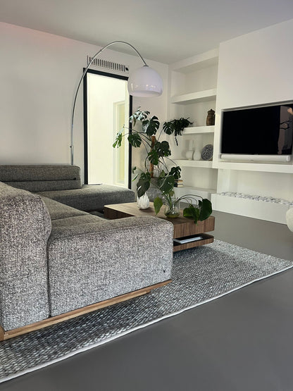 Handgeweven wollen vloerkleed Lisanne Mix Snow 430 + Cement 332 interieur