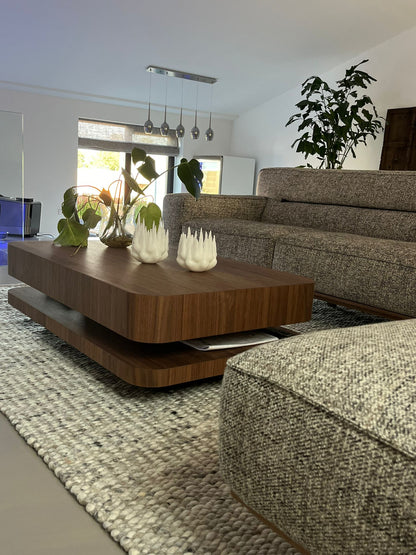 Handgeweven wollen vloerkleed Lisanne Mix Snow 430 + Cement 332 sfeerbeeld