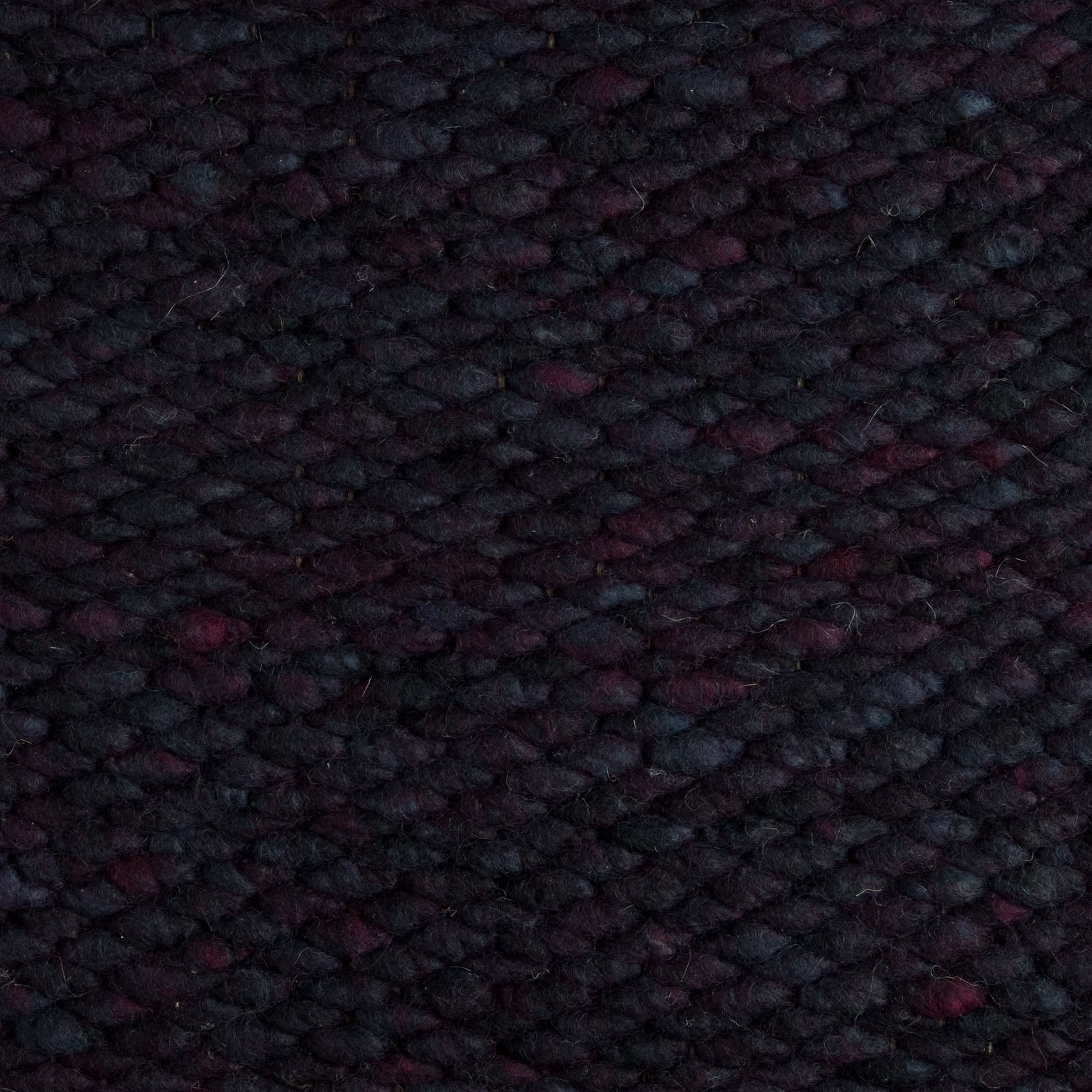 Handgeweven wollen vloerkleed Lisanne Paars Zwart 399