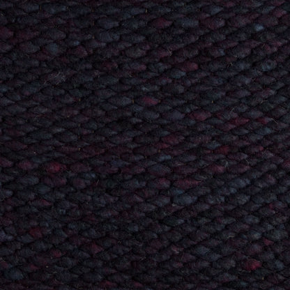 Handgeweven wollen vloerkleed Lisanne Paars Zwart 399