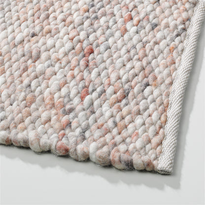 Handgeweven wollen vloerkleed Lisanne Poeder 472 detail