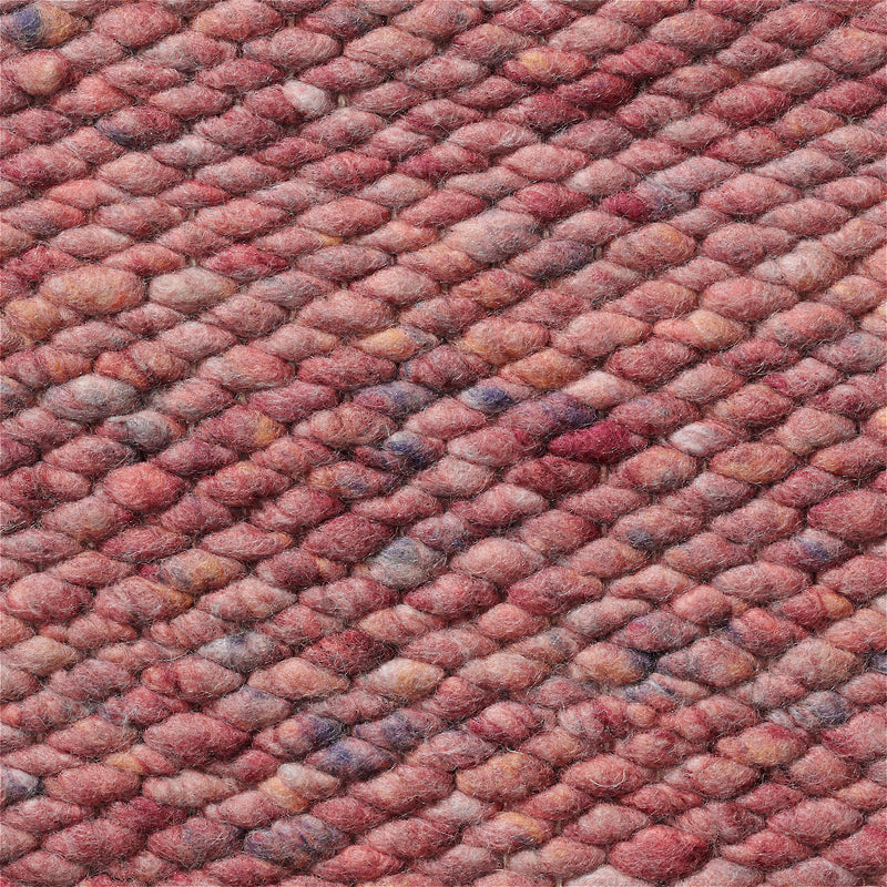 Handgeweven wollen vloerkleed Lisanne Roze 216