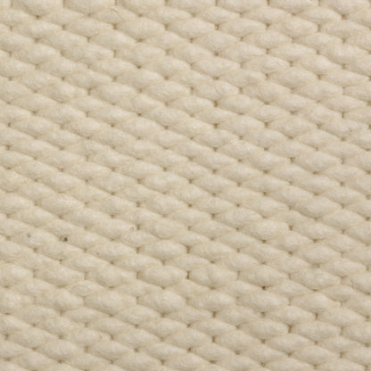 Handgeweven wollen vloerkleed Lisanne Wit 100