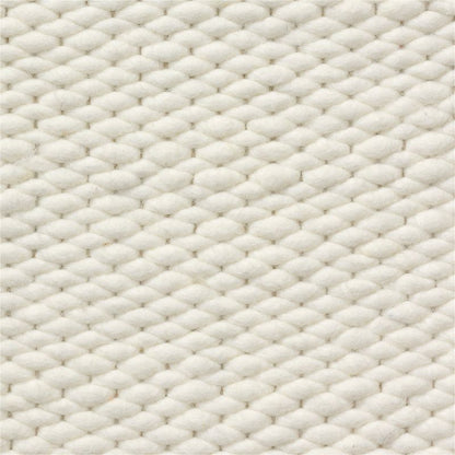Handgeweven wollen vloerkleed Lisanne Wit 100 