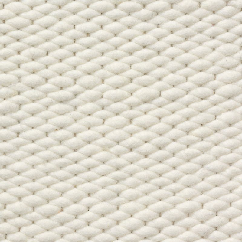 Handgeweven wollen vloerkleed Lisanne Wit 100 