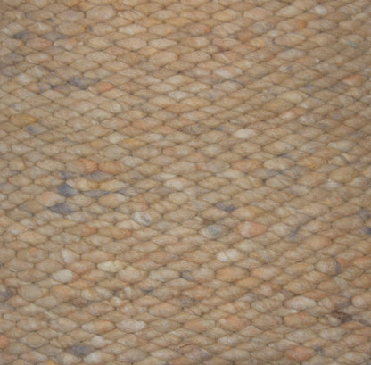 Handgeweven wollen vloerkleed Lisanne creme 124