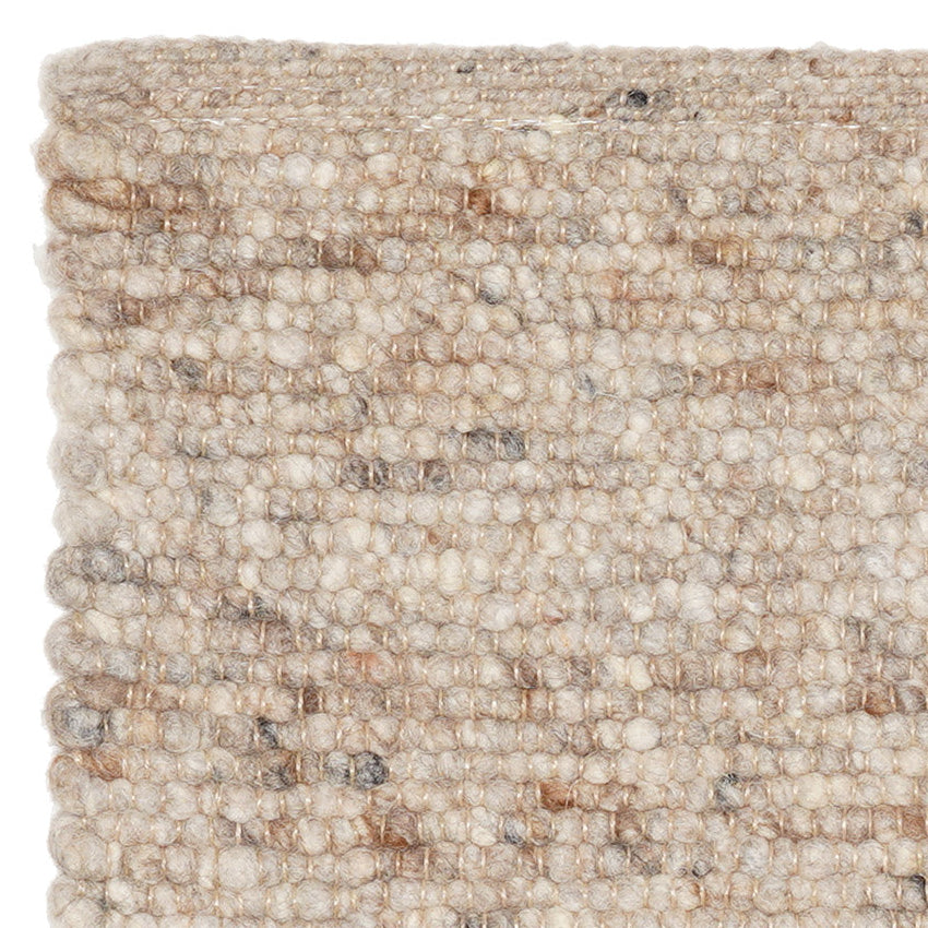 Handgeweven wollen vloerkleed Nanda Beige 13