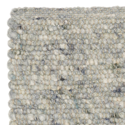 Handgeweven wollen vloerkleed Nanda Blauw 14