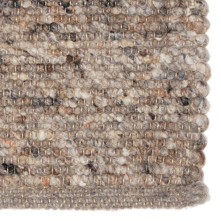 Handgeweven wollen vloerkleed Nanda Greige 15