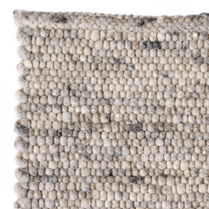 Handgeweven wollen vloerkleed Nanda Grijs 02