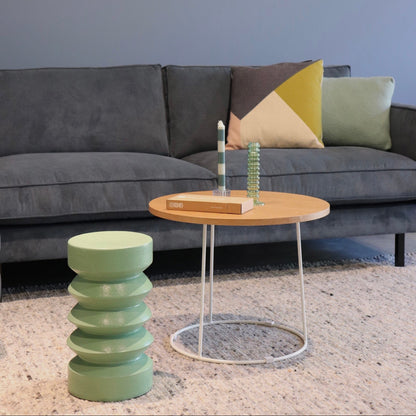 Handgeweven wollen vloerkleed Nanda Grijs 02 sfeer