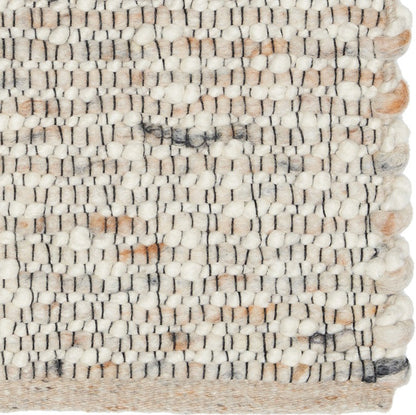 Handgeweven wollen vloerkleed Senna Poeder 03