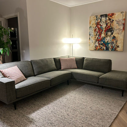 Handgeweven vloerkleed Nanda beige groen 07 sfeerfotok