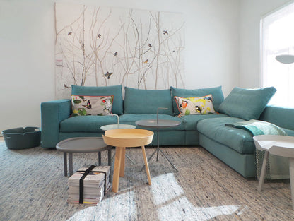 Wollen vloerkleed Nanda Grijsblauw 06