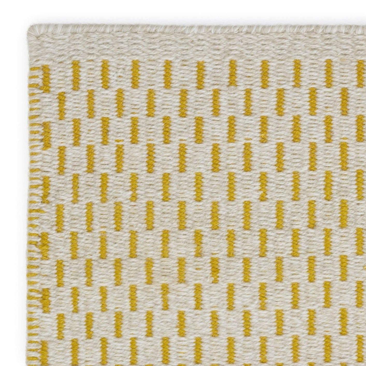 Hip Handgeweven Vloerkleed Ritchy Geel Detail
