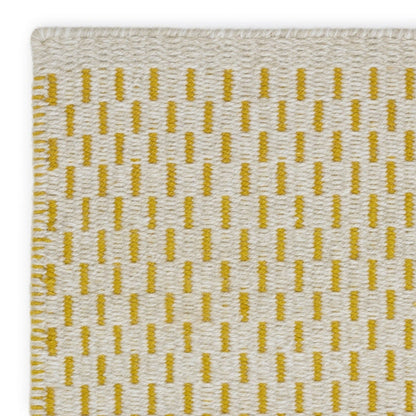 Hip Handgeweven Vloerkleed Ritchy Geel Detail