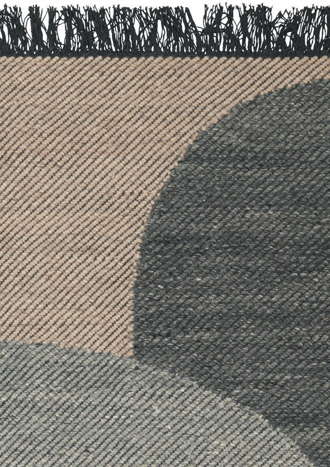 Hip grafisch vloerkleed Eef Charcoal detail