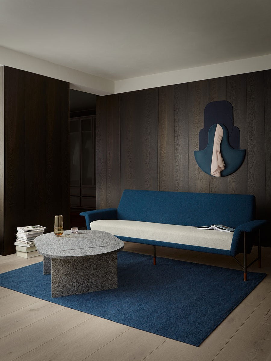 Hip wollen vloerkleed Rakel Donkerblauw Interieur