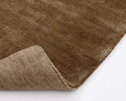 Hoogpolig Glossy Wollen Vloerkleed Viveke Bronze detail 1