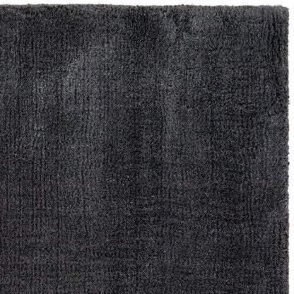 Hoogpolig Glossy Wollen Vloerkleed Viveke Dark Grey