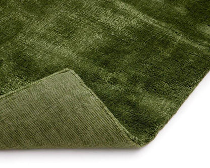 Hoogpolig Glossy Wollen Vloerkleed Viveke Forest Green detail 1