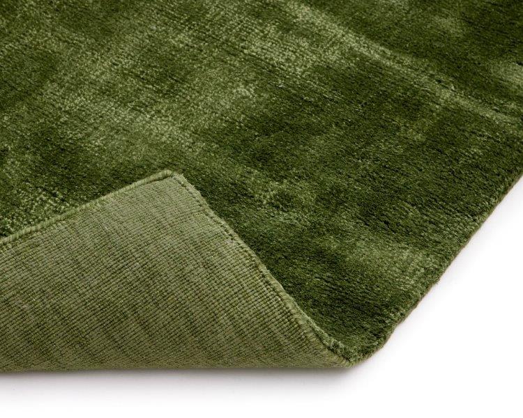 Hoogpolig Glossy Wollen Vloerkleed Viveke Forest Green detail 1