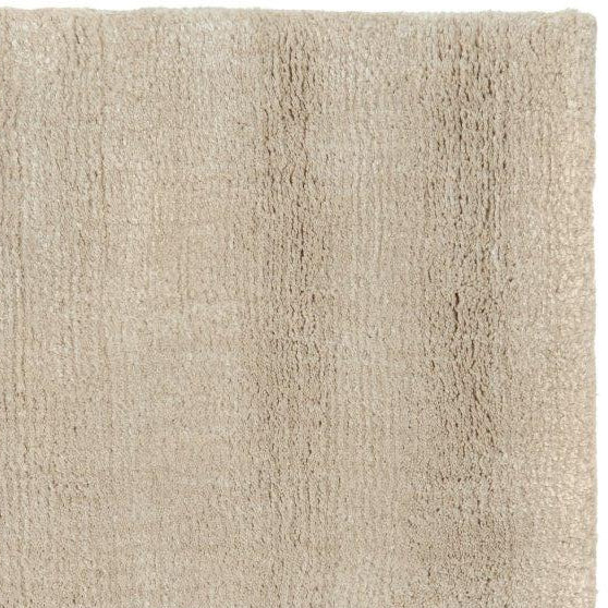 Hoogpolig Glossy Wollen Vloerkleed Viveke Sand Beige