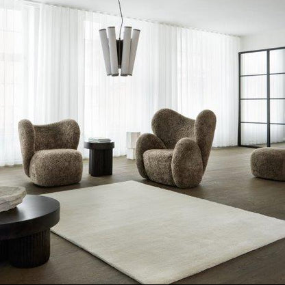 Hoogpolig Glossy Wollen Vloerkleed Viveke White sfeer 