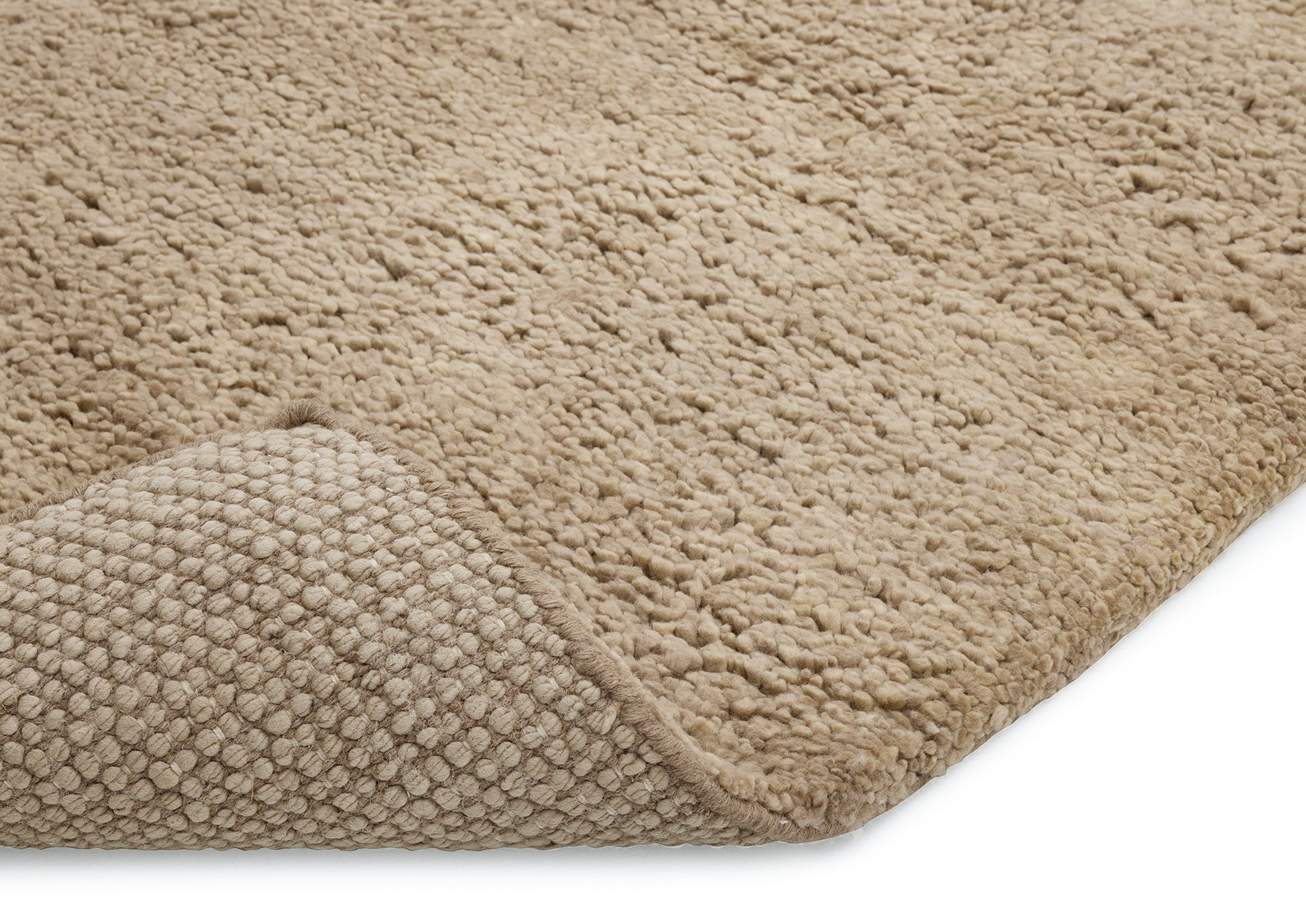 Hoogpolig Handgeweven Wollen Vloerkleed Ellen Cashmere Hoekje