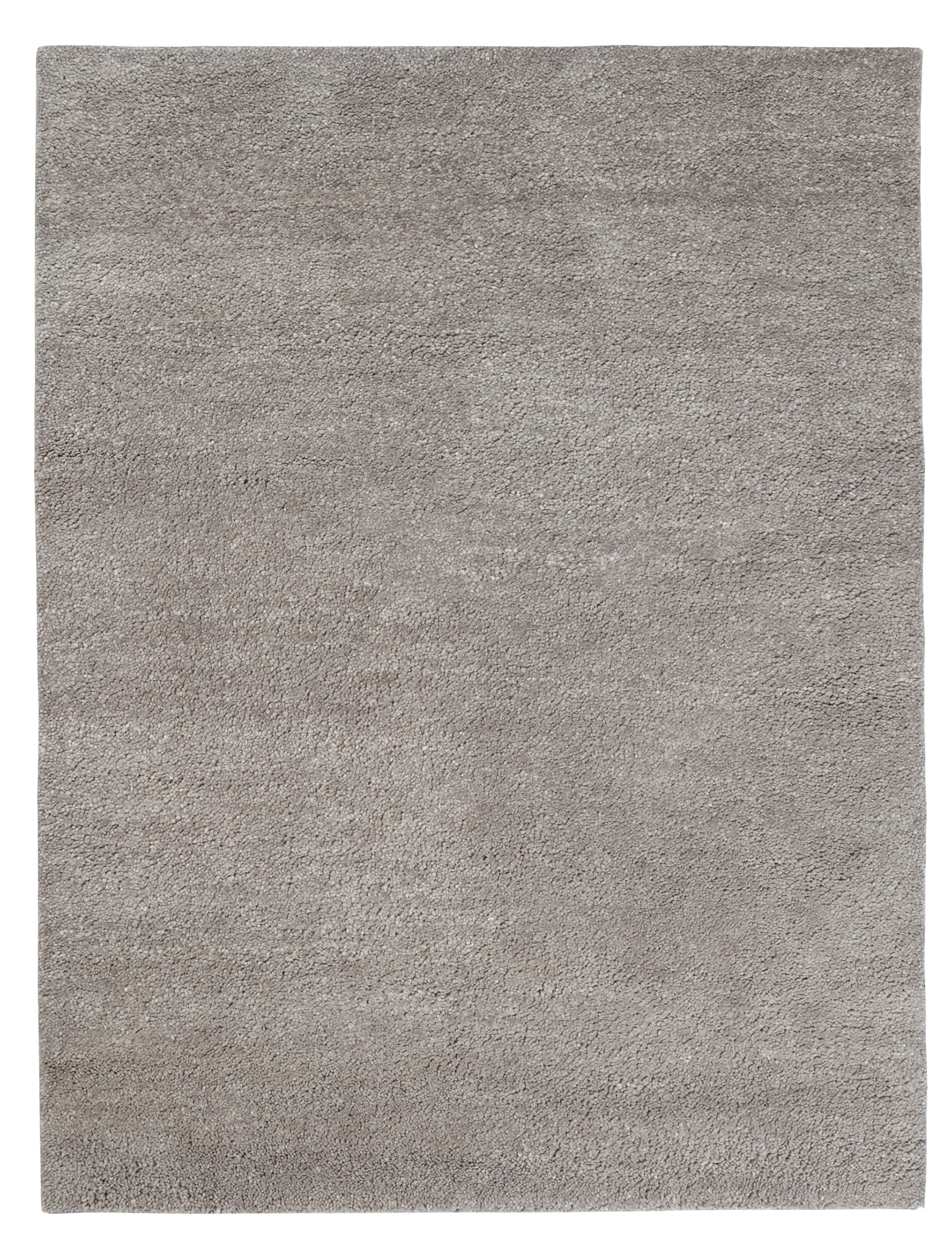 Hoogpolig Handgeweven Wollen Vloerkleed Ellen Grey 